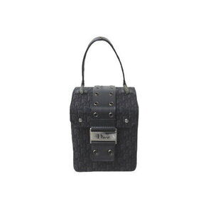 Christian Dior Vanity Handbag Street Trotter Jacquard Leather